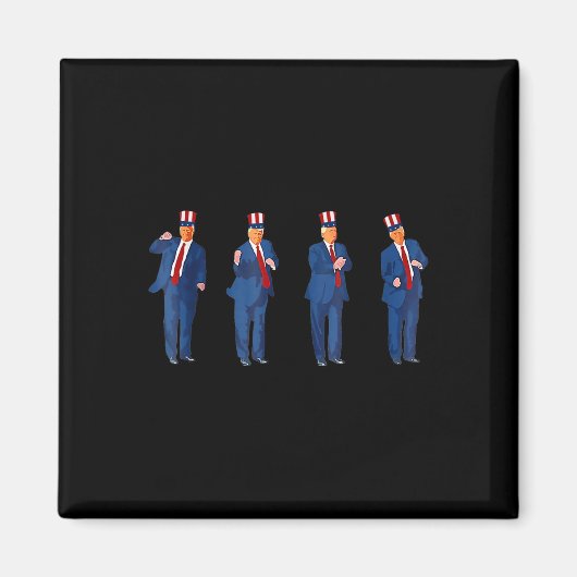 Trump Dans 4 juli Trump 2025 _1 Magneet (Voorkant)