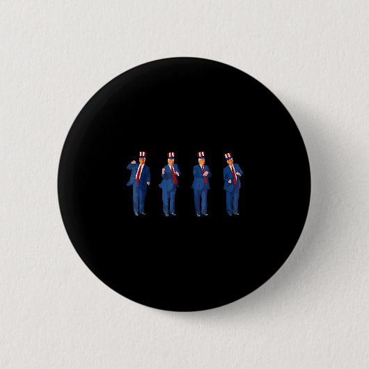 Trump Dans 4 juli Trump 2025 Ronde Button 5,7 Cm (Voorkant)
