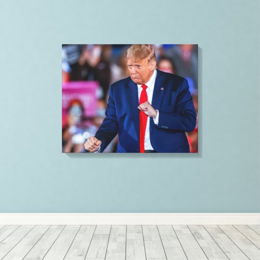 Trump Dans Grappig Canvas Afdruk (Insitu (Houten vloer))