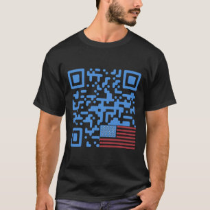 Trump Dans Qr Code Vintage Usa Vlag Trump -olifant T-shirt