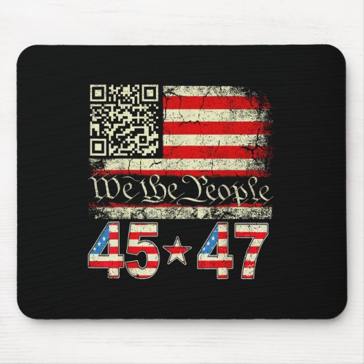 Trump Dans Troll Qr Grappige Trump Dans Code Retro Muismat (Voorkant)