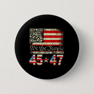 Trump Dans Troll Qr Grappige Trump Dans Code Retro Ronde Button 5,7 Cm