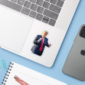 Trump Dansen, Grappige Trump 2024 MAGA Sticker (Laptop met iPhone)