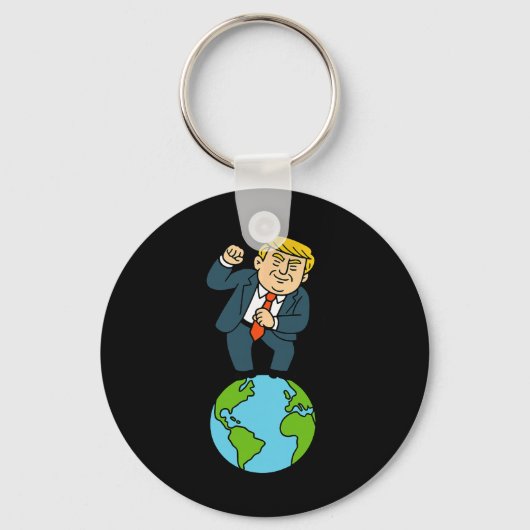 Trump Dansen Grappige Zin  Sleutelhanger (Voorkant)