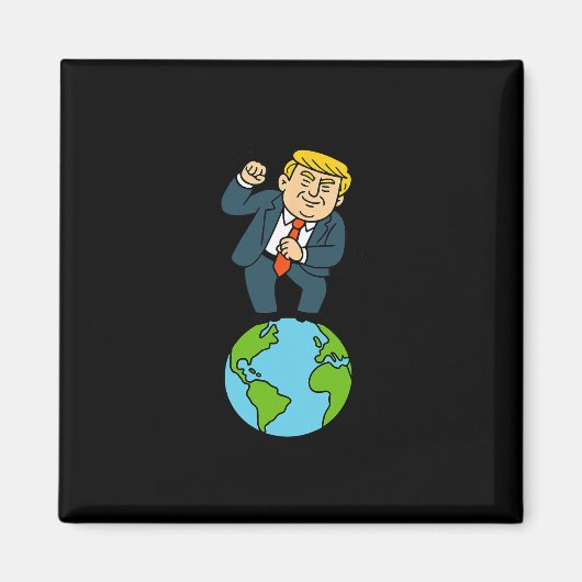 Trump Dansend Grappige Uitspraak  Magneet (Voorkant)
