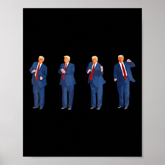 Trump danst Amerika 47 en 4 juli Vaders D Poster (Voorkant)