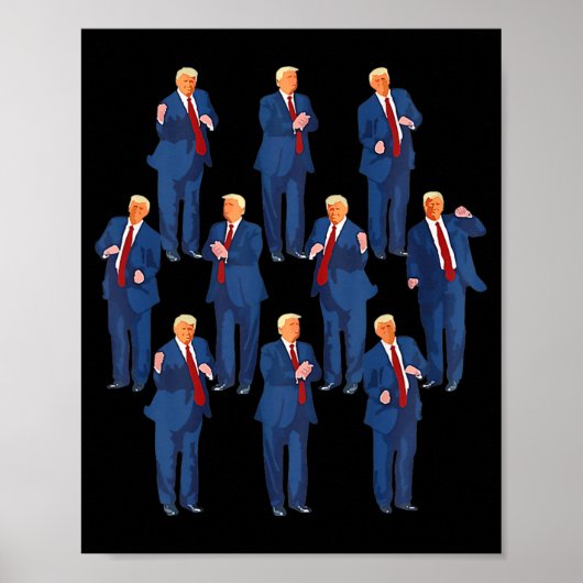 Trump danst op 4 juli en Trump Vaderdag Poster (Voorkant)