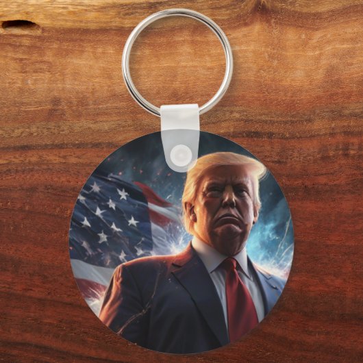 Trump Dark MAGA Sleutelhanger (Achterkant)