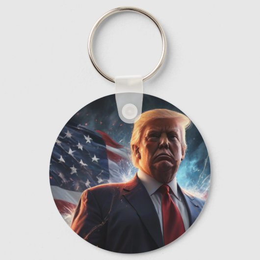 Trump Dark MAGA Sleutelhanger (Achterkant)