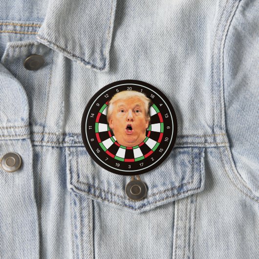 Trump Dartboard Grappig Donald Dart Board Politiek Ronde Button 7,6 Cm (In situ)