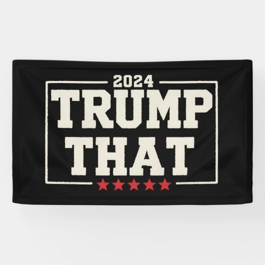 Trump Dat 2024 47e Amerikaanse President Verouderd Spandoek (Horizontaal)