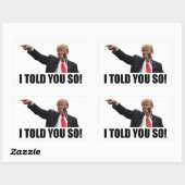 TRUMP DAT IK JE ZO VERTELD HEB! Vierkante Stickers (Vel)