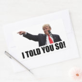 TRUMP DAT IK JE ZO VERTELD HEB! Vierkante Stickers (Envelop)