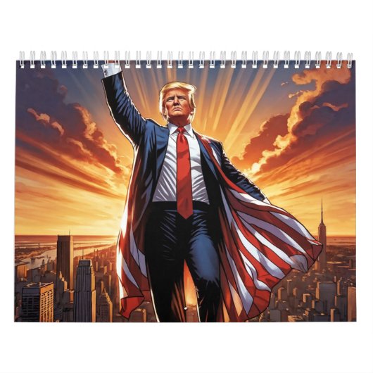 Trump de Amerikaanse superheldenkalender Kalender (Hoes)