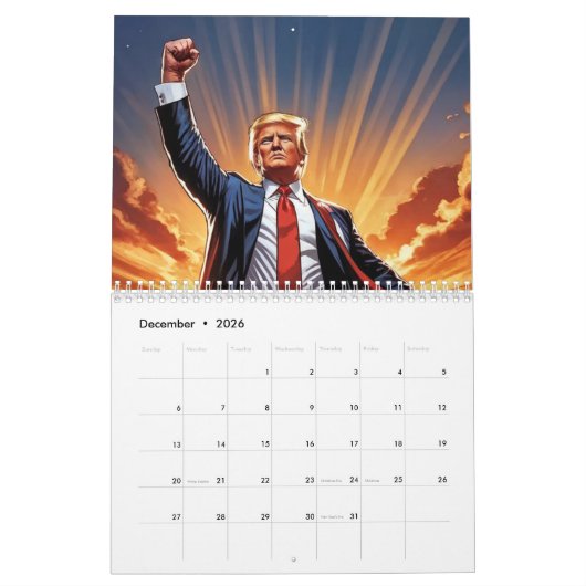 Trump de Amerikaanse superheldenkalender Kalender (Dec 2026)