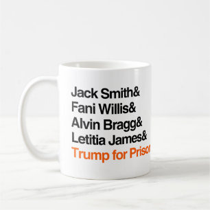 Trump de gevangenis in koffiemok