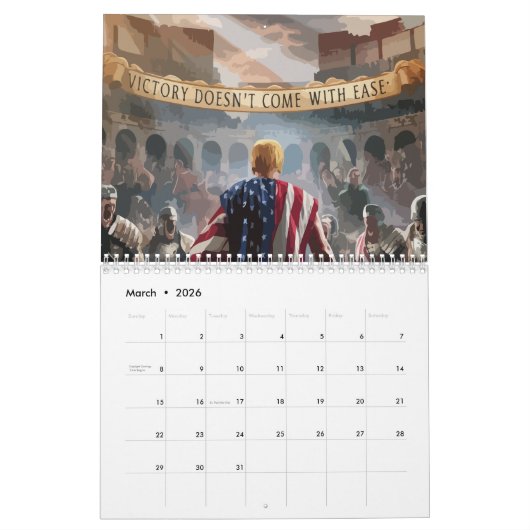 Trump de Gladiator Kalender (Mar 2026)
