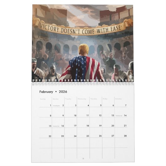 Trump de Gladiator Kalender (Feb 2026)