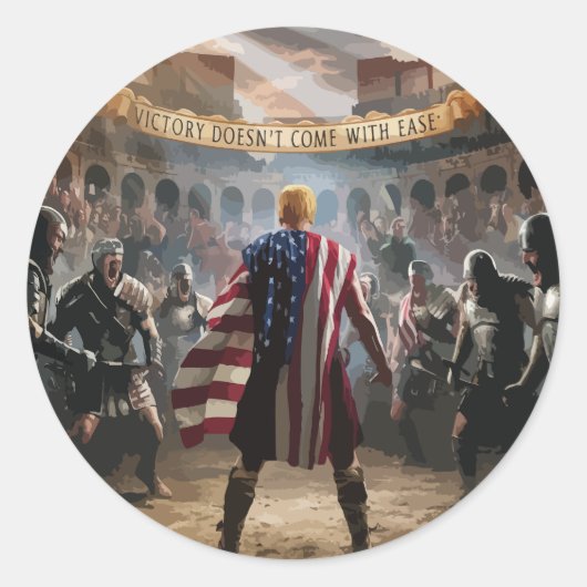 Trump de Gladiator Sticker (Voorkant)