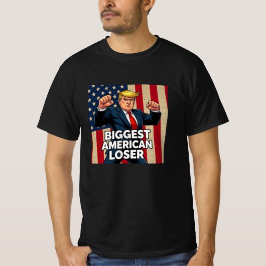 Trump De Grootste Amerikaanse Verliezer T-shirt (Voorkant)