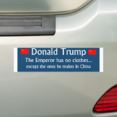Trump: De keizer heeft geen kleren 2016 Bumpersticker (Op auto)