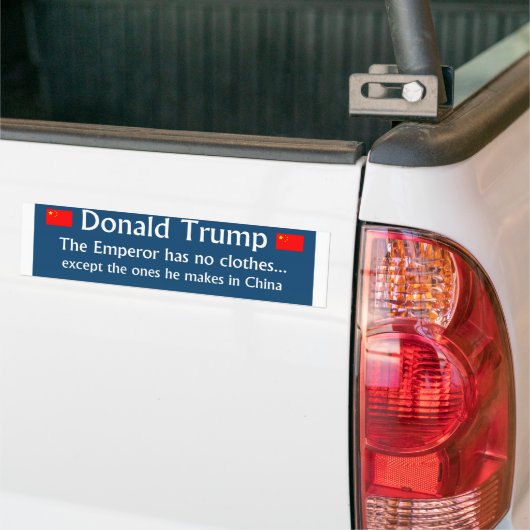 Trump: De keizer heeft geen kleren 2016 Bumpersticker (Op Truck)