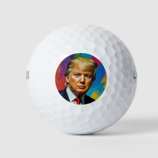 Trump de kleur golfballen