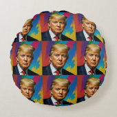 Trump de kleur rond kussen (Voorkant)