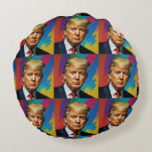 Trump de kleur rond kussen (Achterkant)