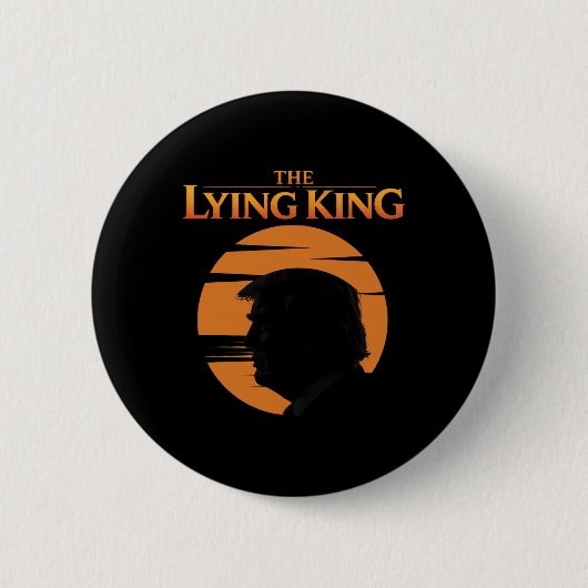 Trump de leugenachtige koning ronde button 5,7 cm (Voorkant)