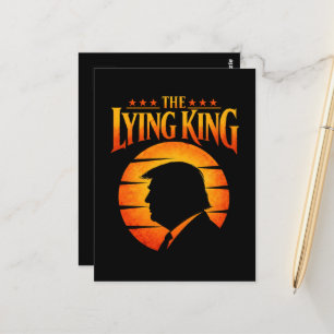 Trump de leugenachtige koning sarcastische humor briefkaart