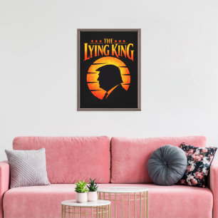 Trump De Leugenachtige Koning Sarcastische Humor Canvas Afdruk