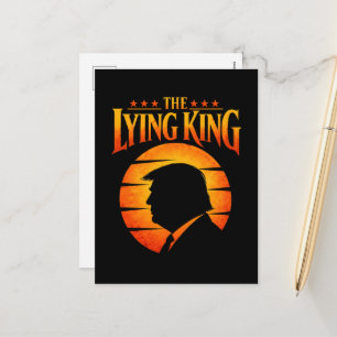 Trump de leugenachtige koning sarcastische humor feestdagenkaart