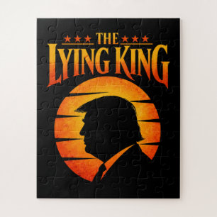 Trump De Leugenachtige Koning Sarcastische Humor Legpuzzel