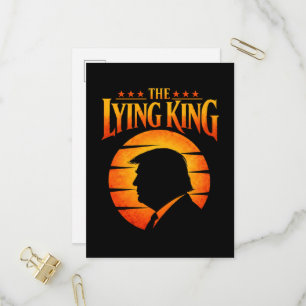 Trump de leugenachtige koning sarcastische humor uitnodiging briefkaart
