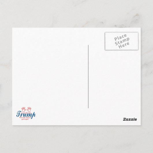 Trump: De missie is mislukt. Briefkaart (Achterkant)