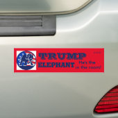 TRUMP de olifant in de kamer! Bumpersticker (Op auto)