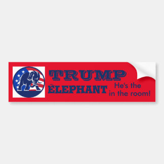 TRUMP de olifant in de kamer! Bumpersticker