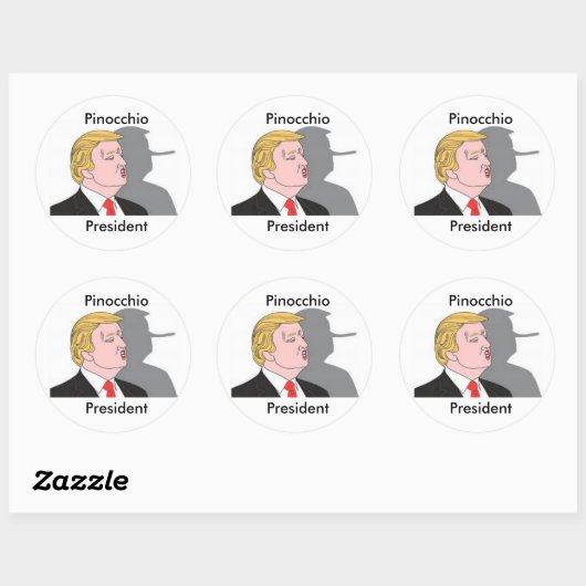 Trump de Pinocchio President sticker (Vel)
