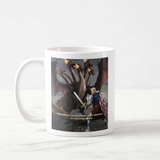 Trump de Ridder vecht tegen de Hydra Coffee Mok (Links)