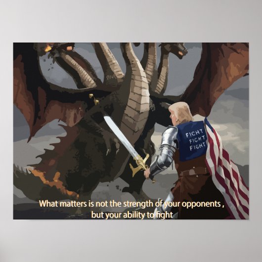 Trump de Ridder vecht tegen het Hydra-Poster Poster (Voorkant)