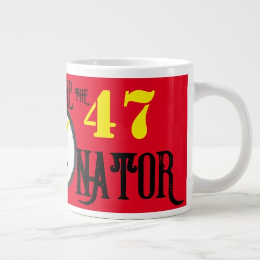 Trump de terminator grote koffiekop (Rechts)