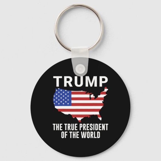 Trump De Ware President Van De Wereld 1 Sleutelhanger (Voorkant)
