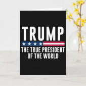 Trump de ware president van de wereld kaart (Gele Bloem)