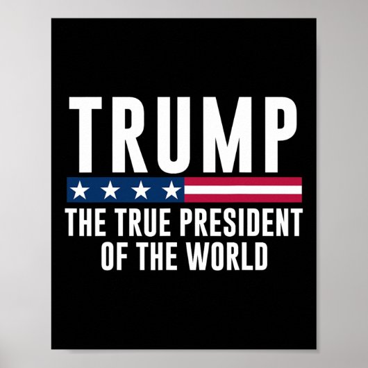 Trump de ware president van de wereld poster (Voorkant)