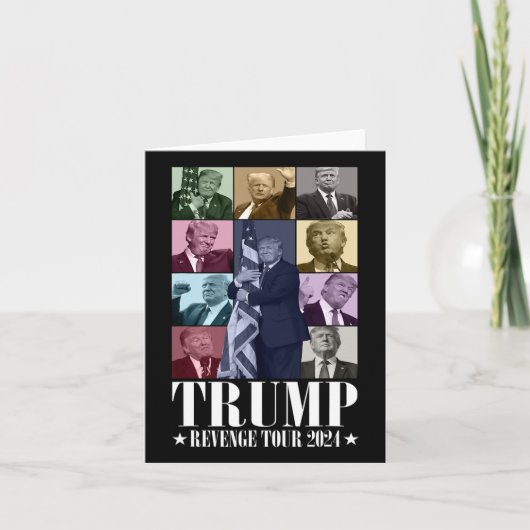 Trump De Wraak Tour 2024 Grappig Kaart (Voorkant)