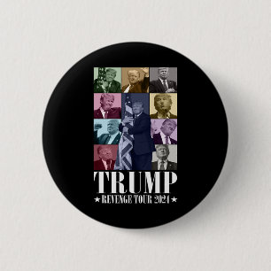 Trump De Wraak Tour 2024 Grappig Ronde Button 5,7 Cm
