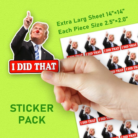 Trump deed dat grappige anti-Trump 30 stuk Sticker