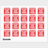 Trump deed deze protestgas  vierkante sticker (Vel)