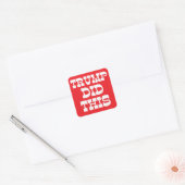 Trump deed deze protestgas  vierkante sticker (Envelop)